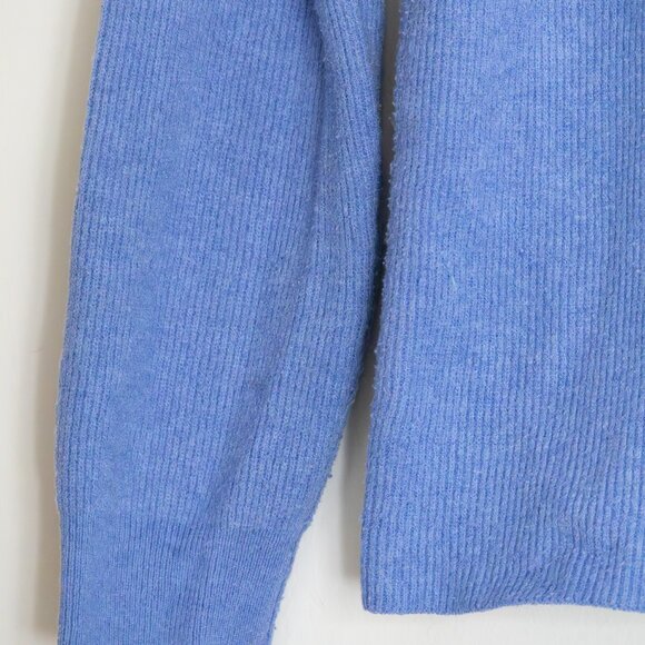 Nine West Ribbed Knit V-Neck Sweater - Blue - Picture 6 of 12